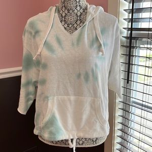 NWT Vintage Havana S/S Tie Dye Hoodie, pale green M
